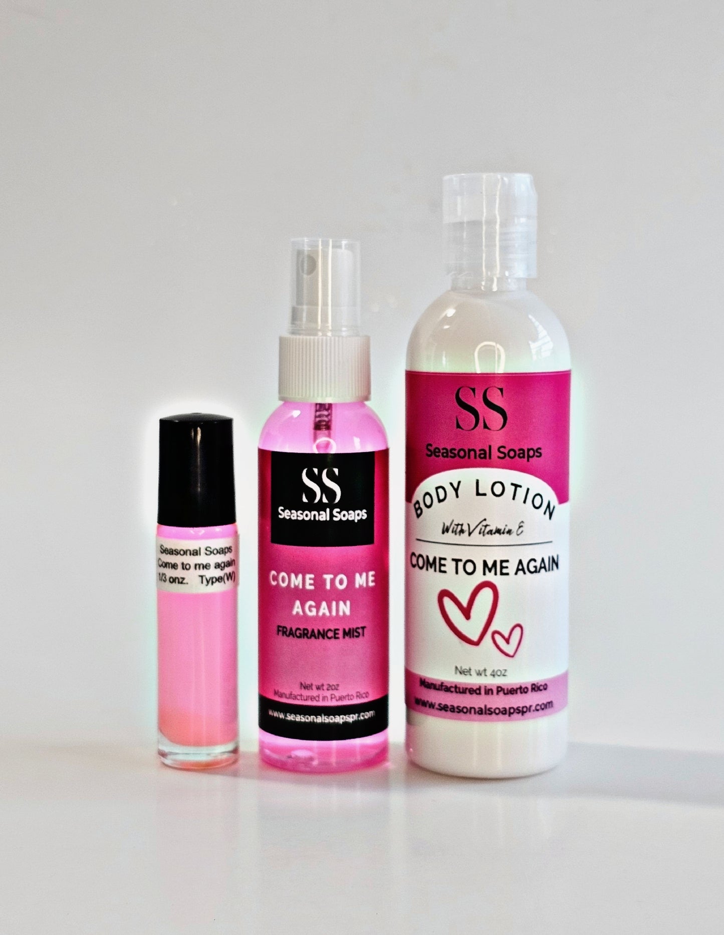 Come to me again Kit 3pcs women (Feromonas)