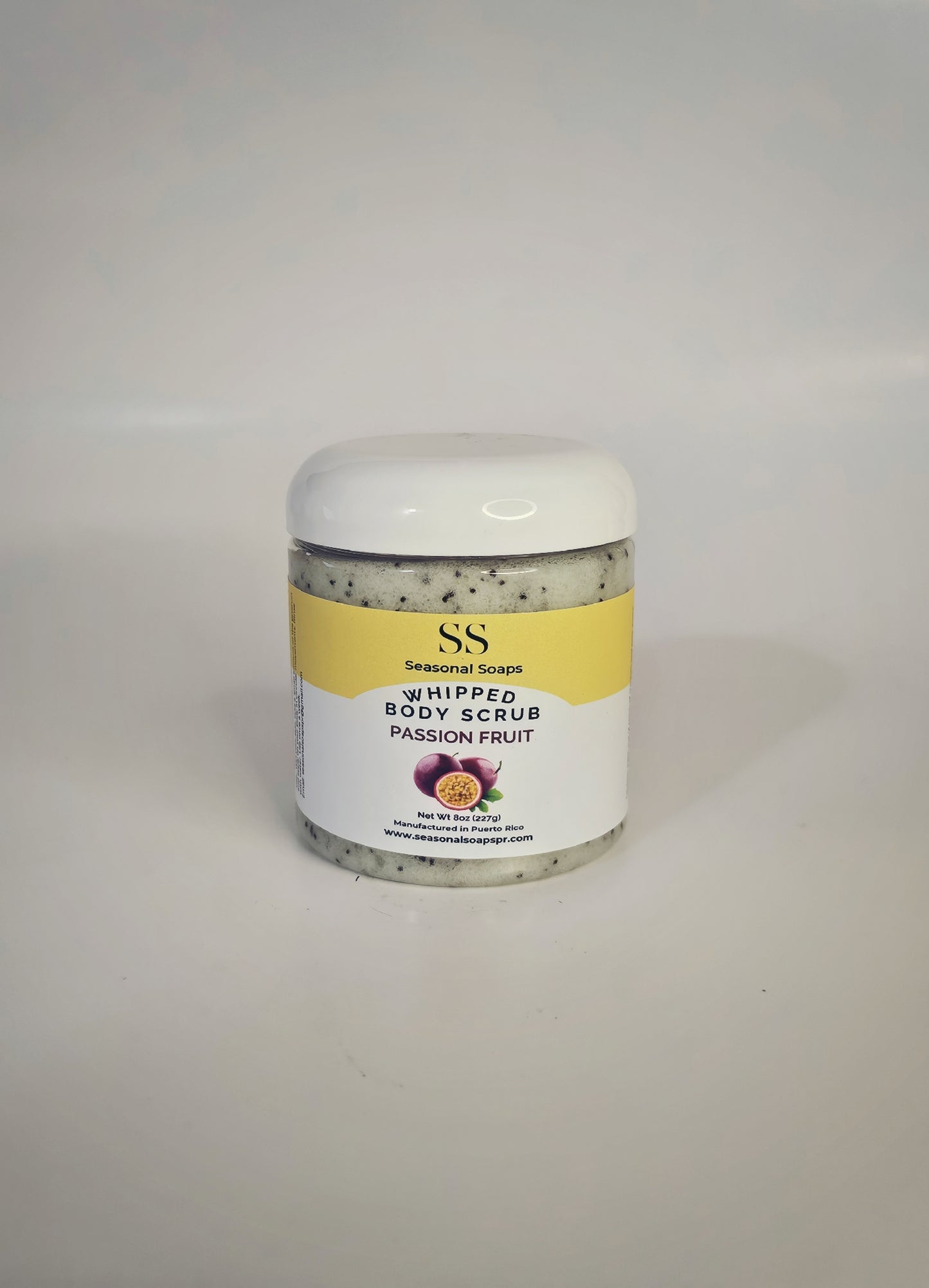 Exfoliante natural de azúcar con jabón batido: Passion Fruit