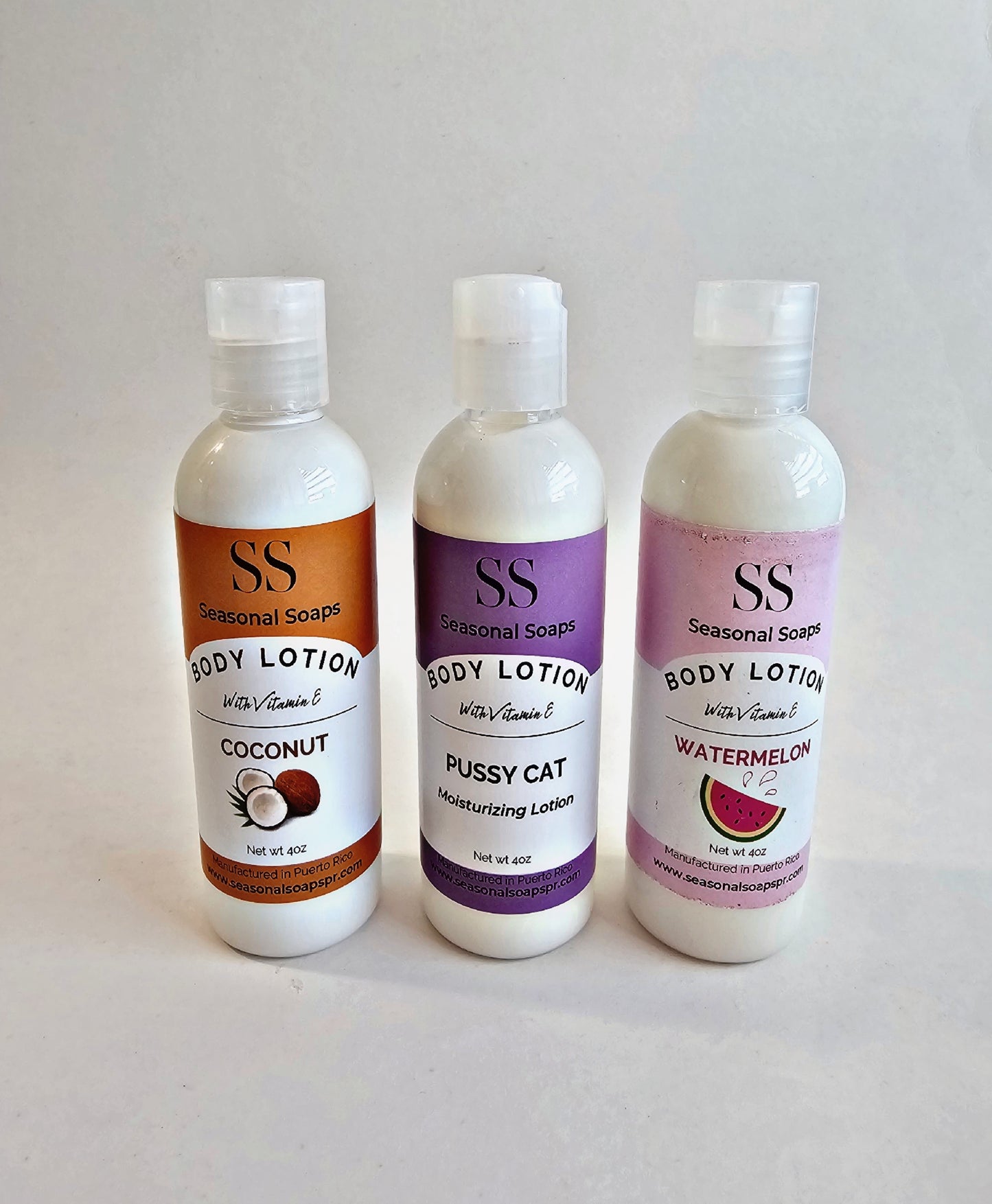 Kit Piel Luminosa (incluye 3 cremas hidratantes de Coco, Watermelon y Pussy Cat)