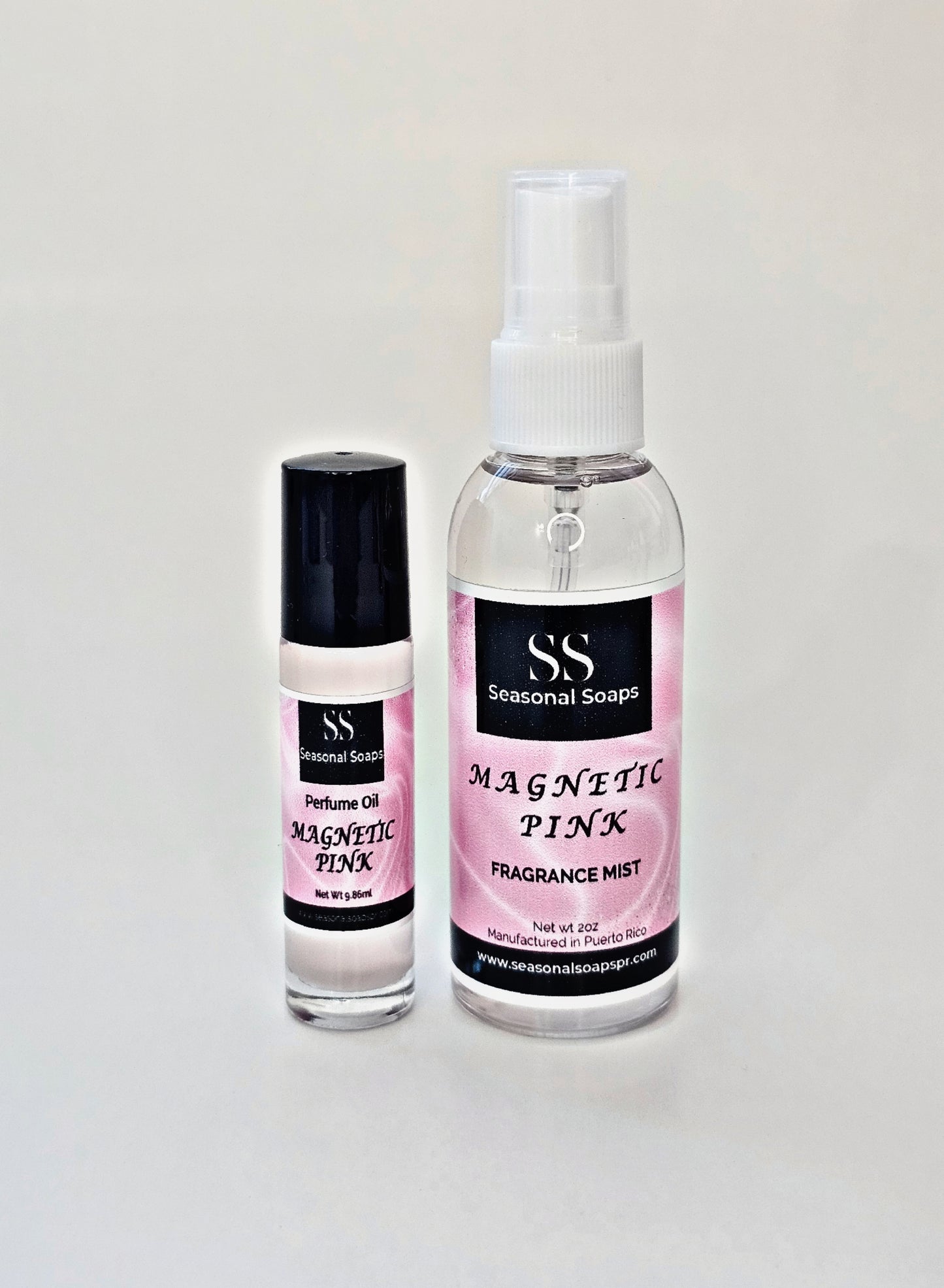 Magnetic Pink kit 2pcs Feromonas (perfume en aceite y Fragrance Mist) Nuevo- exclusivo de Seasonal Soaps