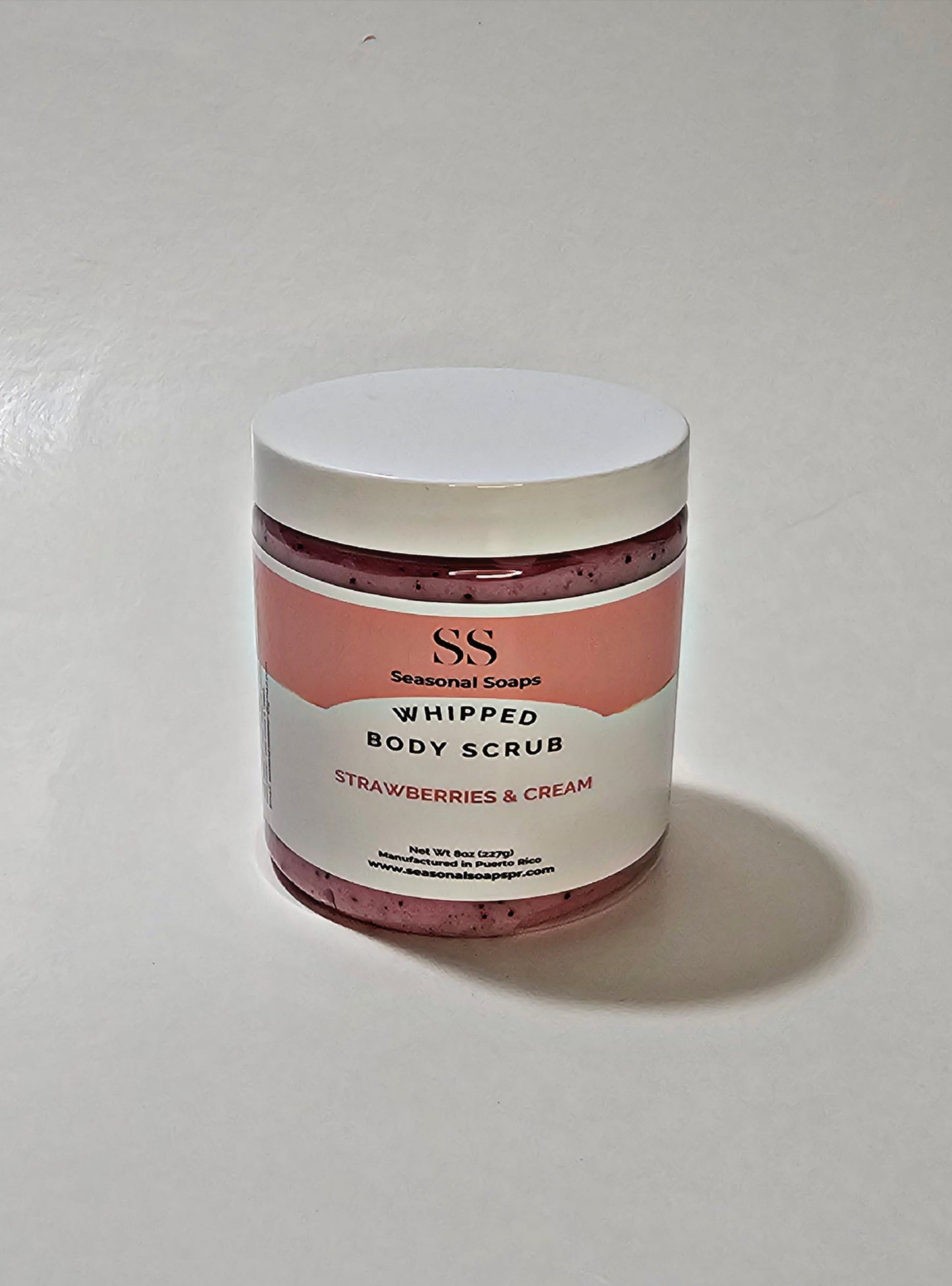 Exfoliante natural de jabón batido Fresas con crema