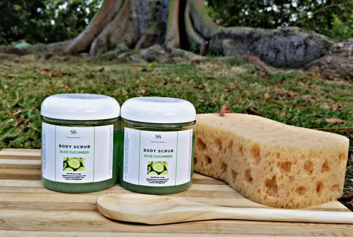 Exfoliante natural de Aloe Cucumber en aceite de Coco.