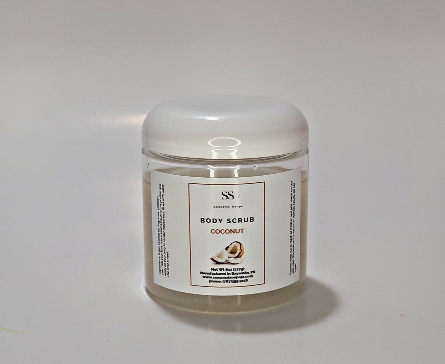 Exfoliante natural Coconut en aceite de Coco.