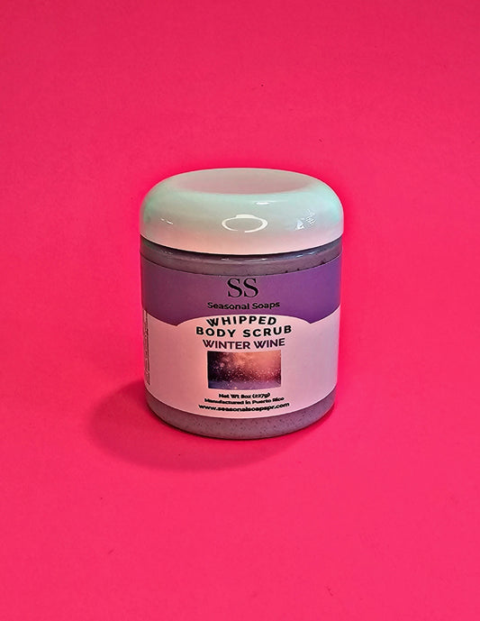 Exfoliante natural de azúcar con jabón batido: Winter Wine