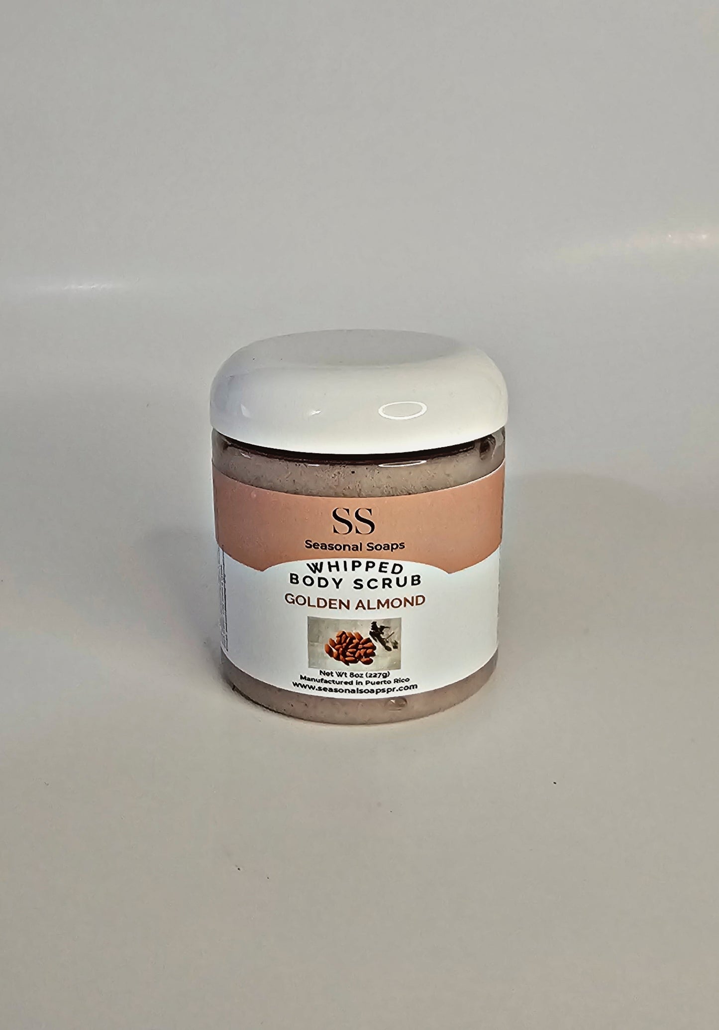 Exfoliante natural de azúcar con jabón batido: Golden Almond