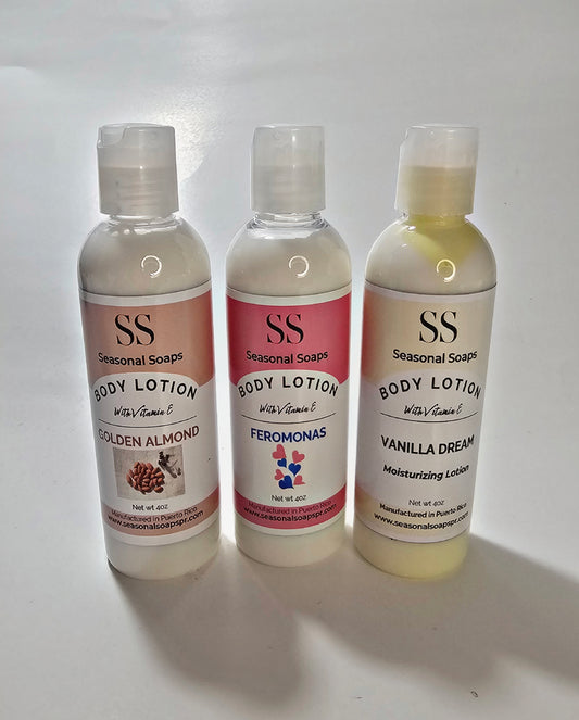 Kit Piel Luminosa (incluye 3 cremas hidratantes de Almendras, Feromonas y Vainilla)