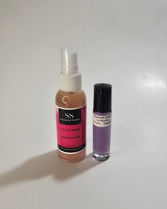 La Bomba kit 2 pcs w (perfume en aceite y Body splash) Inspirado en Carolina Herrera