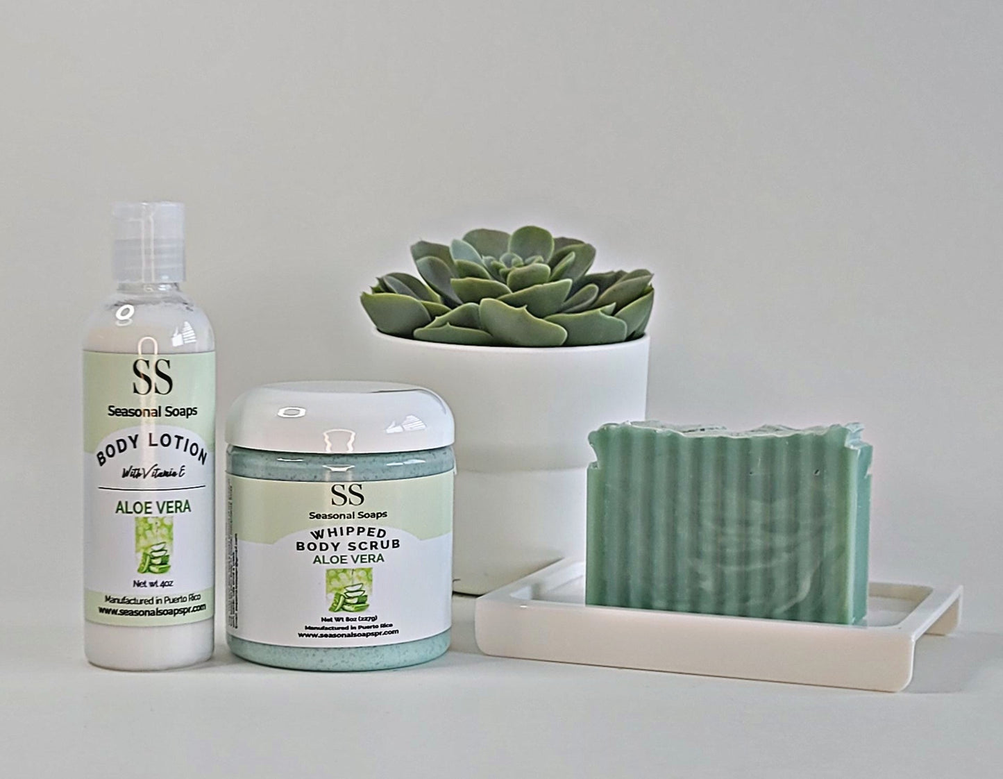 Aloe Vera Bath Kit Seasonal Soaps