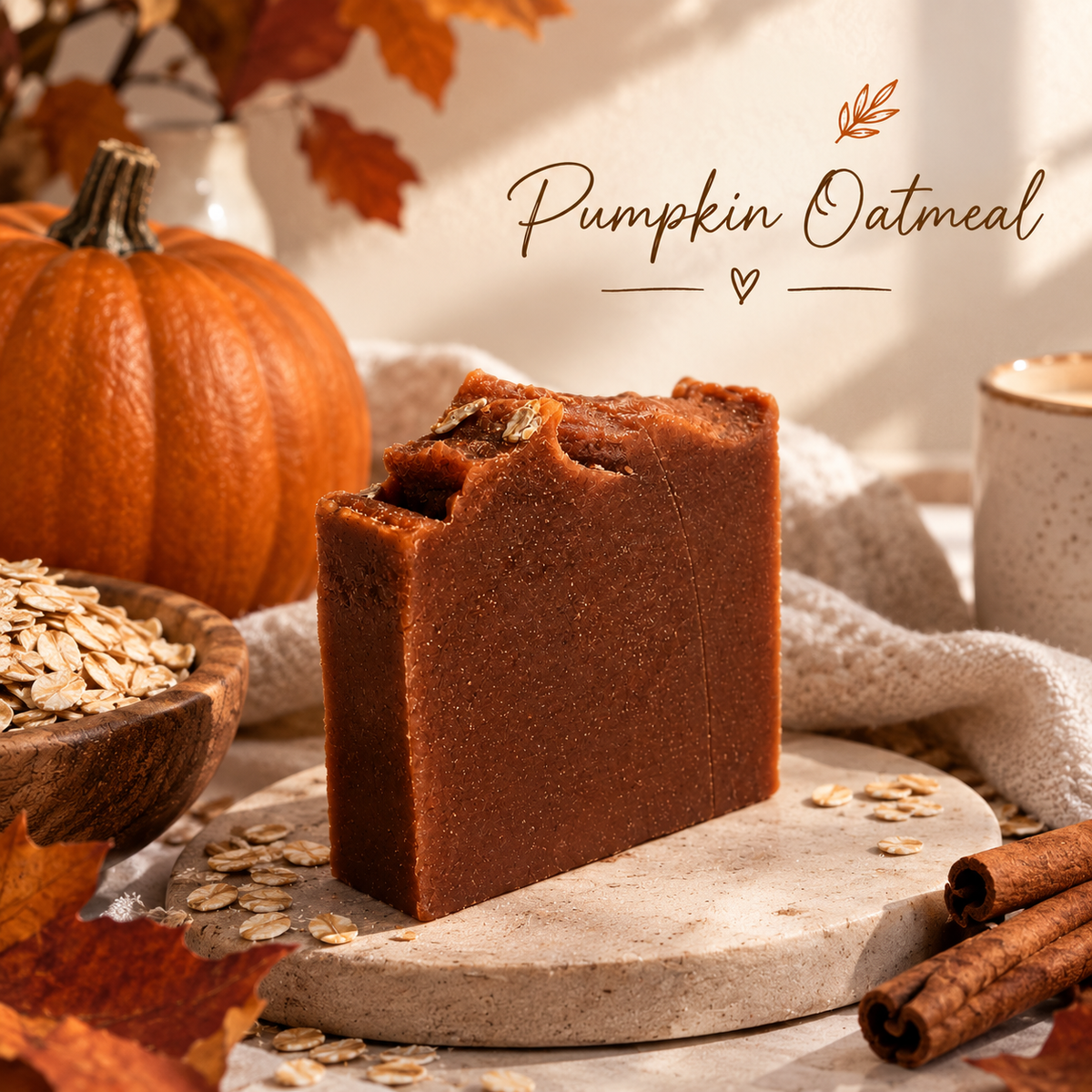 Fall Essentials Bundle 3 jabones de Temporada de Otoño. Pumpkin Pie, Pumpkin oatmeal y Sugar Kiss.